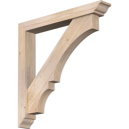 Ekena Millwork Balboa Traditional Smooth Bracket w/ Offset Brace, Douglas Fir, 5 1/2"W x 38"D x 38"H BKT0604X38X38BOA01SDF